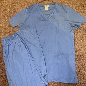 Scrub top and bottom set